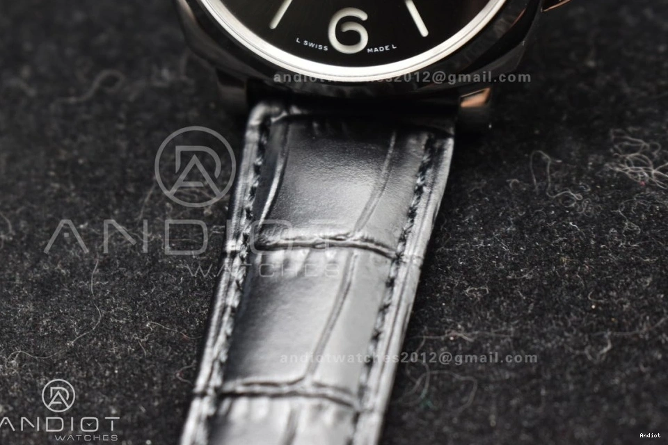 VSF Gray PAM1250 Leather Best Edition Strap Dial Black Due Luminor on 42mm P900 0312